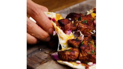 Honey BBQ Chicken Pizza Tacos