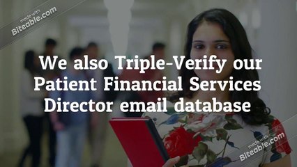 Patient Financial Services Director Email List Providers