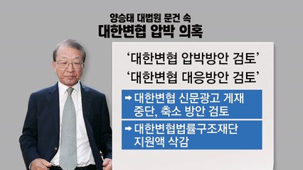 양승태 대법원 문건 속 '대한변협 압박' 의혹 포착 / YTN