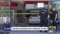 Driver crashes into Tempe Verizon store, impairment suspected