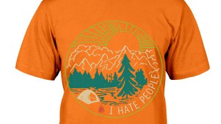 I hate people camping hiking shirt, v-neck