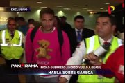 Paolo Guerrero habló sobre Gareca antes de abordar vuelo a Brasil