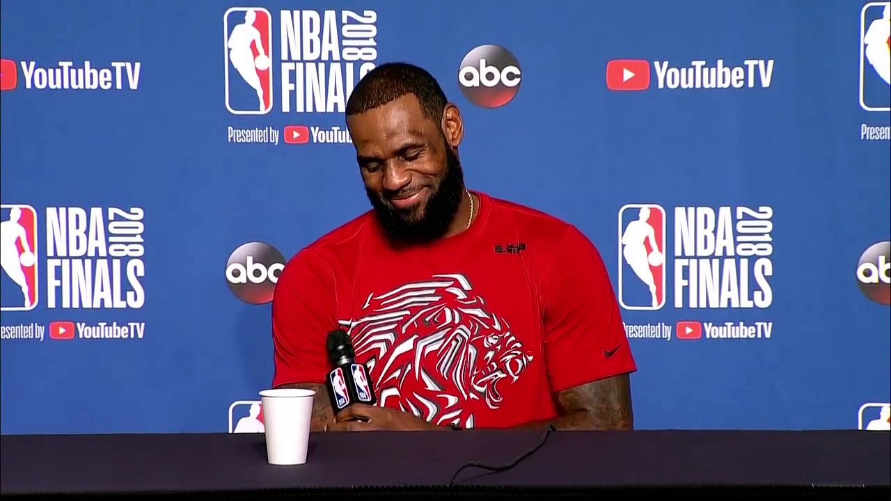 LeBron James and JR Smith react to video of Cavaliers bench after Game 1 going viral _ ESPN