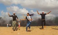 Filistinliler İsrail askerlerine geleneksel dansla direndi