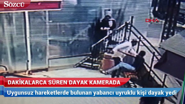 Dakikalarca dayak yedi