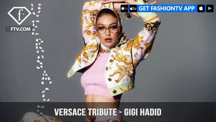 Gigi Hadid in Full Tresor del la Mer Look for Versace Tribute Collection | FashionTV | FTV