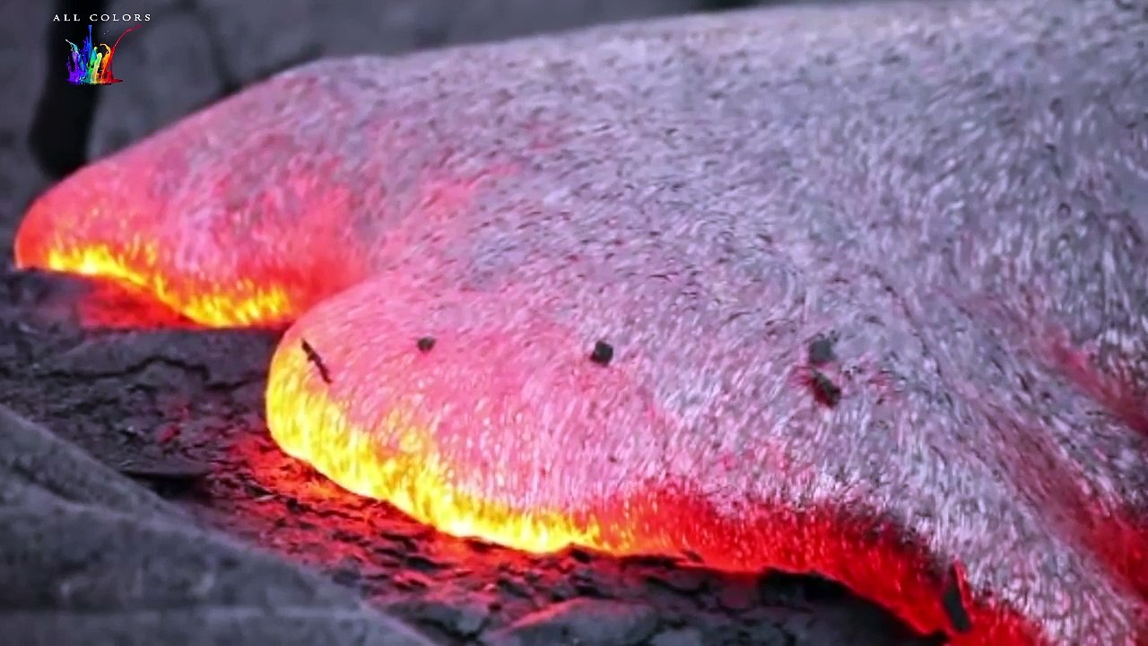 Volcano lava flow