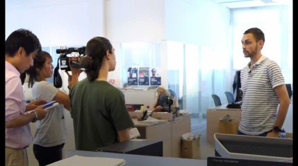 Une équipe de la télévision japonaise a interrogé nos journalistes