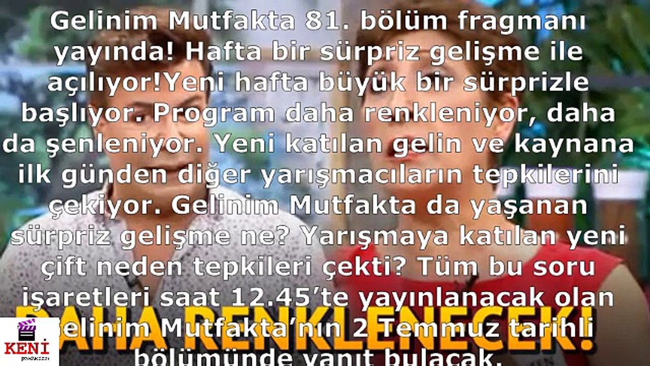 Gelinim Mutfakta 2 Temmuz Pazartesi  Kim Birinci Oldu?