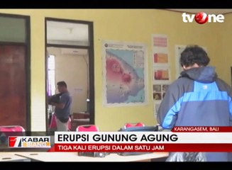 Gunung Agung Erupsi Tiga Kali dalam Satu Jam