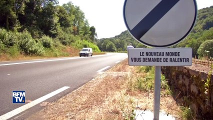 "Le nouveau monde vous demande de ralentir", le panneau anti-80km/h en Corrèze