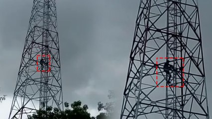 टॉवर पर चढ़ा शख्स, इन 6 वजहों से परेशान होकर दी कूदने की धमकी