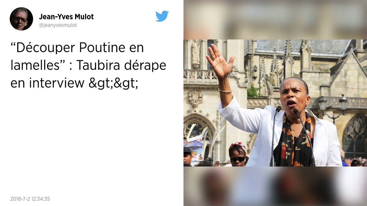 Christiane Taubira pourrait « découper Vladimir Poutine en lamelles.