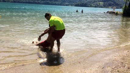 Exercice de sauvetage au lac d'Aiguebelette