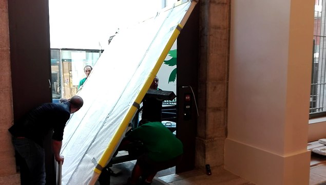 Retour de la mosaïque de Neptune au Musée des Beaux-Arts de Besançon, après restauration (2/4)