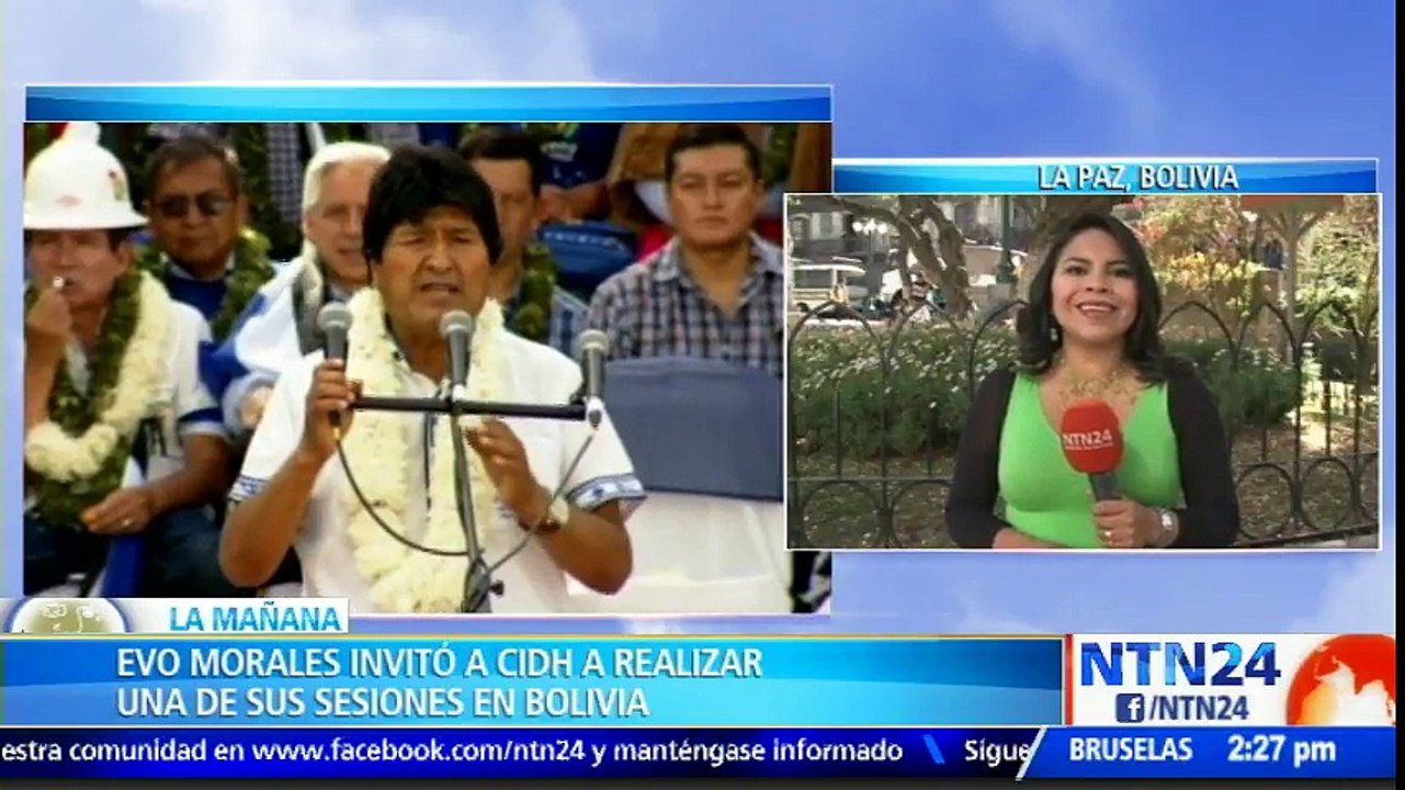 Oposición en Bolivia pedirá a la CIDH pronunciarse sobre aspiración reeleccionista del presidente
