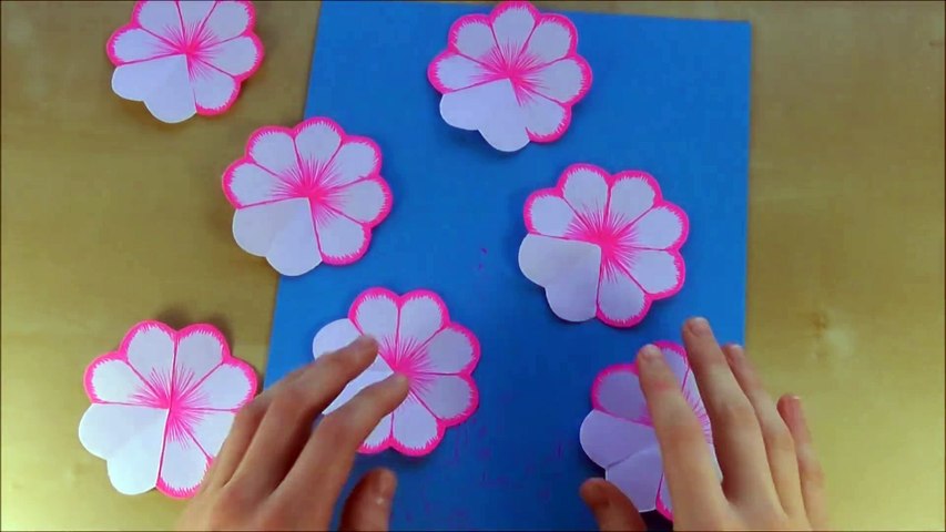 Basteln mit Papier Blumen Pop Up Karte falten DIY Geschenke selber machen  Blume falten - video Dailymotion