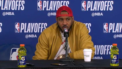 George & Anthony Postgame conference   Jazz vs Thunder Game 2   April 18, 2018   NBA Playoffs