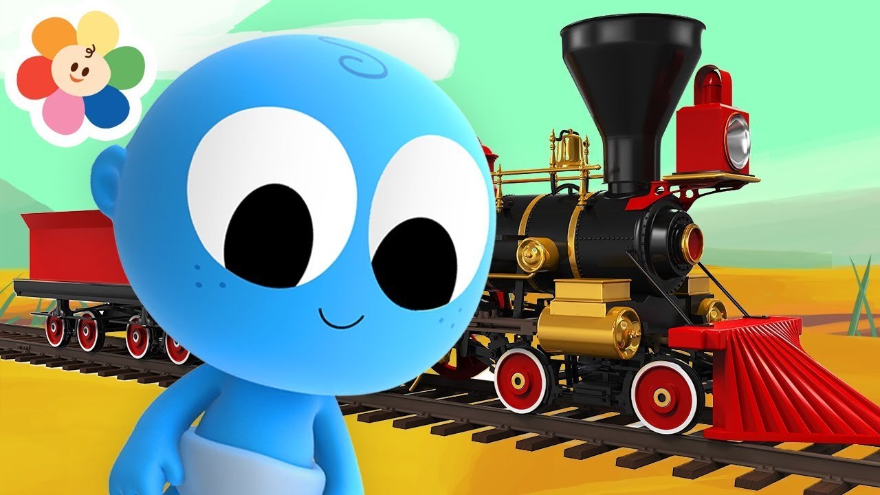 Learn Color Vehicles For Kids With Trains Goo Goo Baby Cartoon Train 