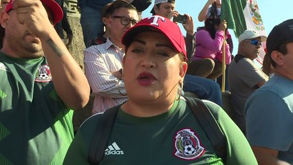 Protestas pro y contra caravana migrante en frontera México-EEUU
