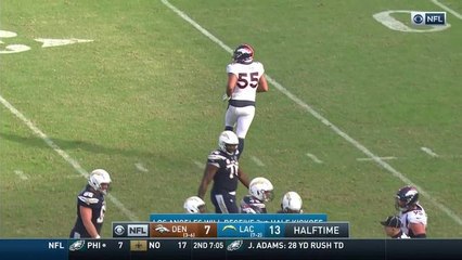 Bradley Chubb sacks Philip Rivers to close out first half