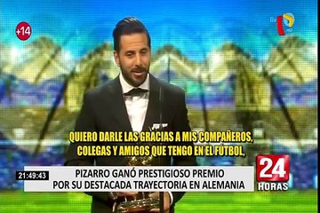 Pizarro ganó prestigioso premio por su destacada trayectoria en Alemania
