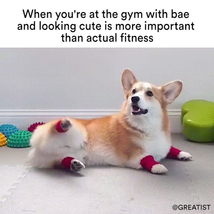 When you're at the gym with bae and looking cut...