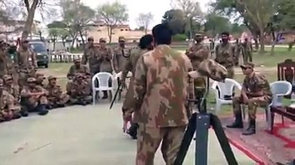 Crazy dance of talented army's persons in a get together party