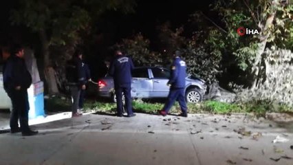 Ağaca Çarpan Otomobil Şaha Kalktı: 1 Yaralı