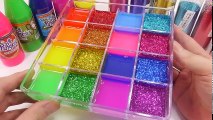 DIY All Colors Slime Water Clay Glitter Slime Learn Colors and Water Balloons Icecream