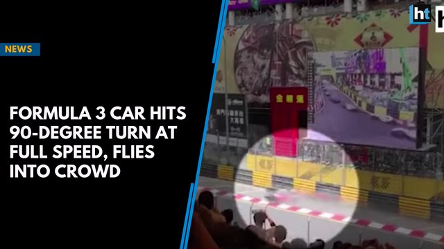 Formula 3 car hits 90-degree turn at full speed, flies into crowd