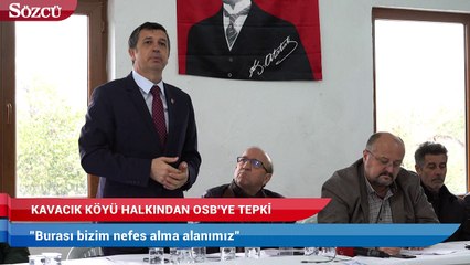 Kavacık köyü halkından OSB'ye tepki