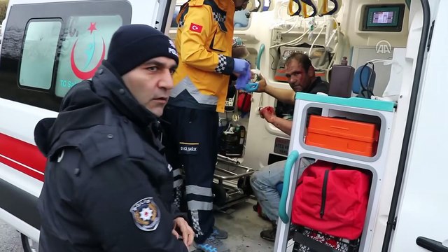Devrilen kamyonetteki büyükbaş hayvanlar yola savruldu - EDİRNE