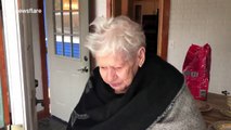 96-year-old has heartwarming reaction to seeing snow for the first time in decades