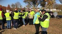 Gilets jaunes. Barrages filtrants au niveau du rond-point Noz.