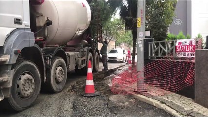 Beton dökülen çukura düştüler - İSTANBUL