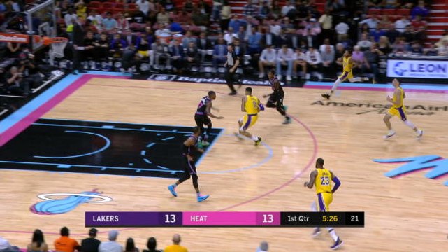 VIRAL: Miami's Josh Richardson blocks Kyle Kuzma in defeat to Lakers