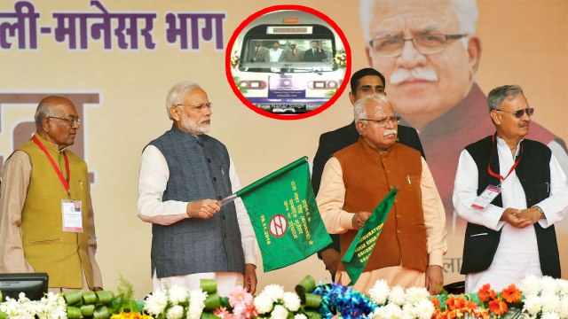 PM Modi flags off Escorts Mujesar to Ballabhgarh section of Delhi Metro | OneIndia News