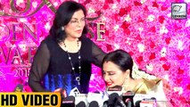 Rekha Shows Respect To Zeenat Aman At Lux Golden Rose Awards 2018