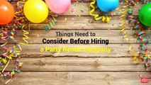 Things Need to Consider Before Hiring a Party Rental Company