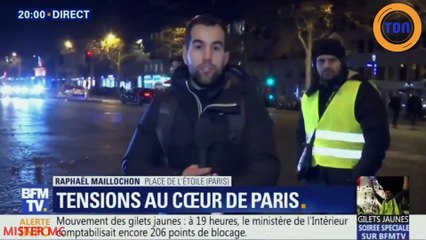 Un journaliste de BFMTV reçoit un oeuf sur la tête !