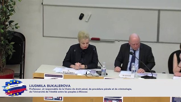IFR_20180525_Droit-russe-aujourd'hui_14_Liudmila Bukalerova, Professeur, Responsable de la Chaire de droit pénal, de procédure pénale et de criminologie, de l'Université de l'Amitié entre les peuples, Moscou, spécialiste de la justice pénale russe