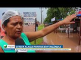 Chuva causa alagamento nas margens da PA 150 em Tailândia