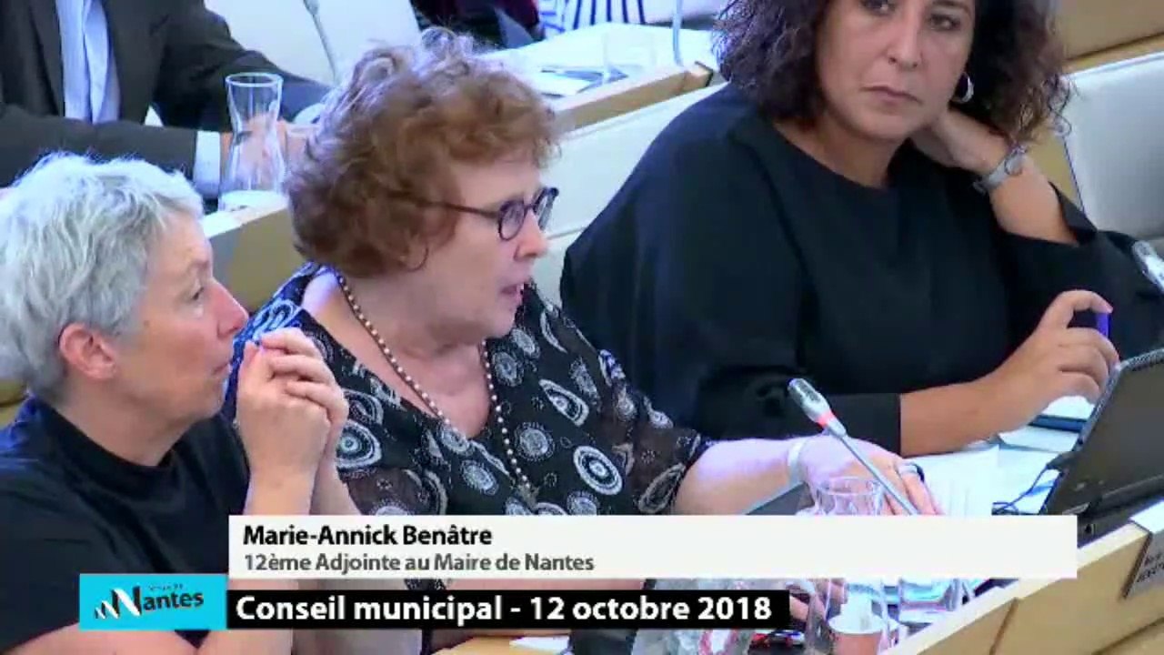 Marie-Annick BENATRE sur la situation des migrants au Conseil Municipale Nantes le  12 octobre 2018