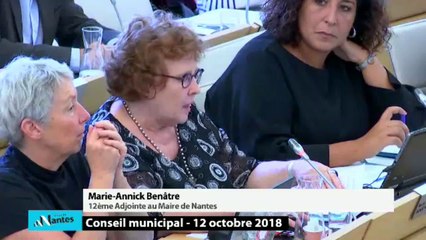 Marie-Annick BENATRE sur la situation des migrants au Conseil Municipale Nantes le  12 octobre 2018