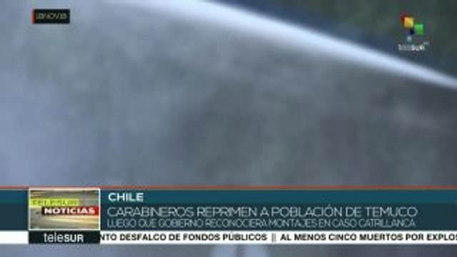 Policías chilenos reprimen a mapuches en el sur de Santiago
