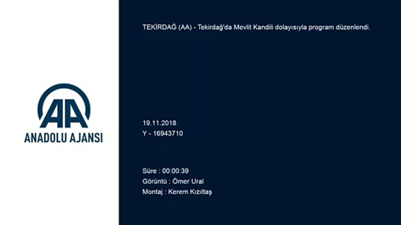 'Mevlit Kandili' coşkusu  - TEKİRDAĞ