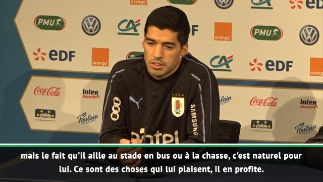 Amical - Suarez : ''Aller à la chasse, c'est naturel pour Cavani''