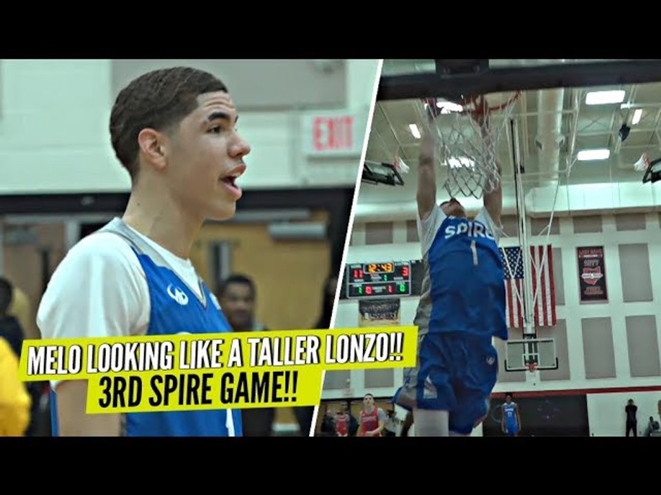 LaMelo Ball DUNKING & Throwing DIMES Lookin' Like a TALLER LONZO In 3rd Spire Game!!