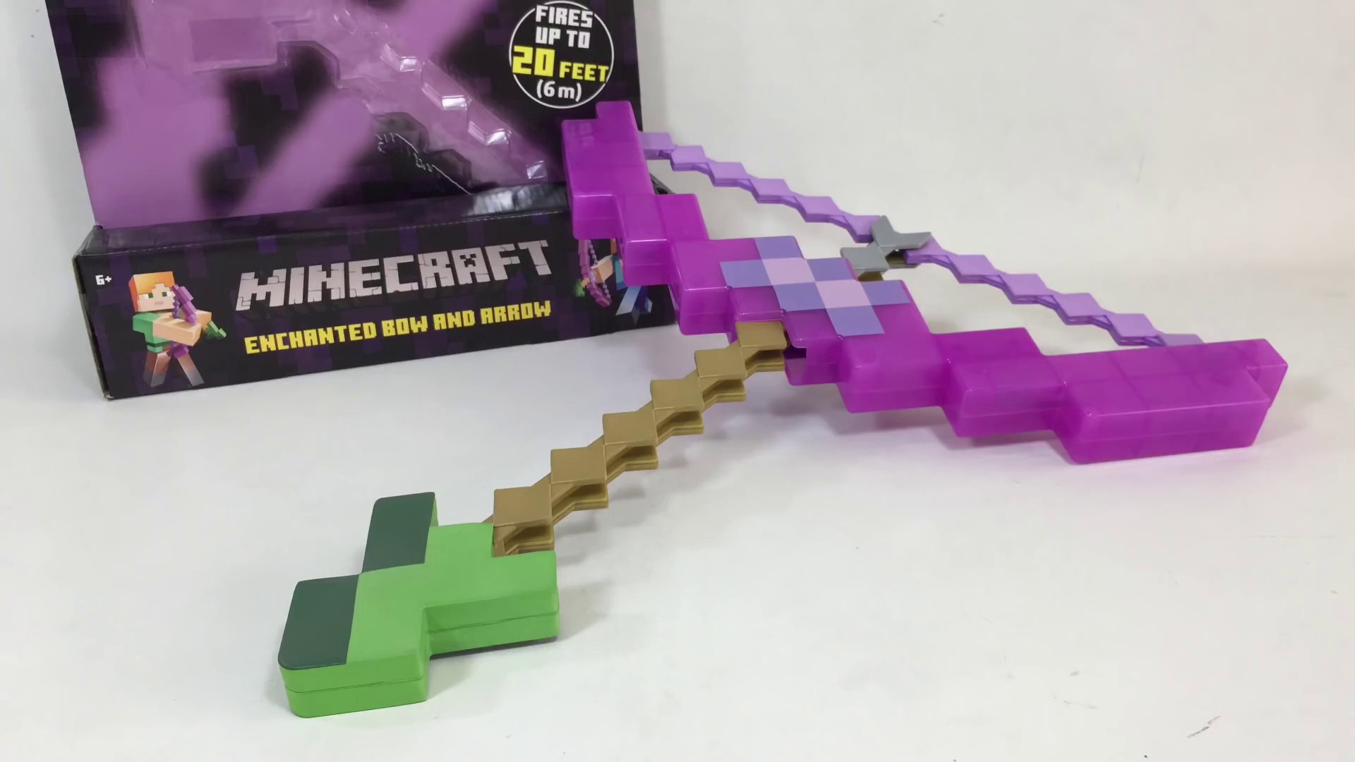 Minecraft Enchanted Bow and Arrow Powerful up to 20 ft Keiths Toy Box -  Unboxing Demo Review - video Dailymotion